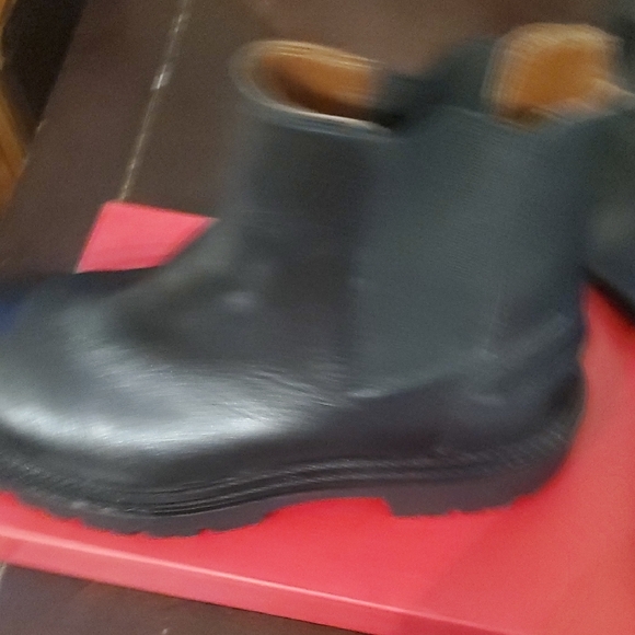 Zara Women's Black Leather Combat Boots - Picture 8 of 8